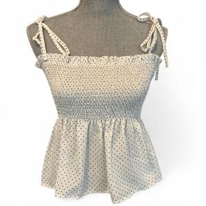 Polka Dot Smocked Top